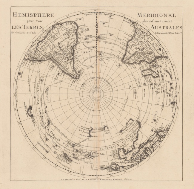 1700 Mortier, Cornelius & Covens, Jean - Hemisphere Meridional pour voir plus distinctement Les Terres Australes