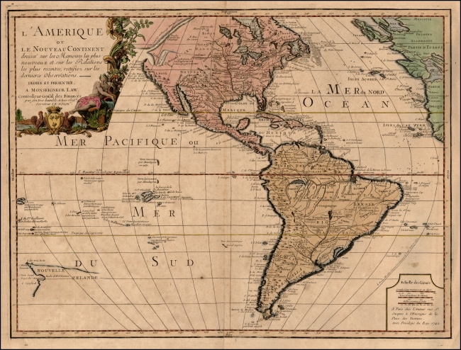 1742 Nolin, Jean Baptiste - L'Amerique ou Le Nouveau Continent