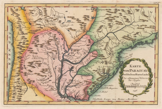 1756 Bellin, Nicolaus - Karte von Paraguay und den benachbarten Landen