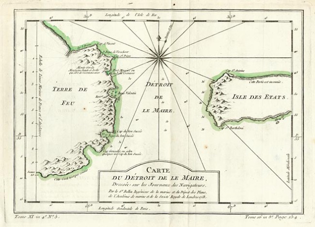 1759 Bellin, Jacques Nicholas - Carte du Detroit De Le Maire