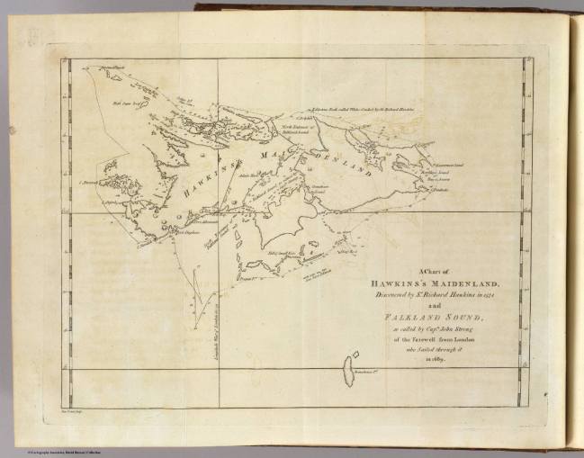 1773 Hawkesworth, John - Falklands (Hawkins Maidenland)