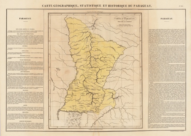 1825 Buchon, Jean Alexandre - Carte Geographique, Statistique et Historique du Paraguay