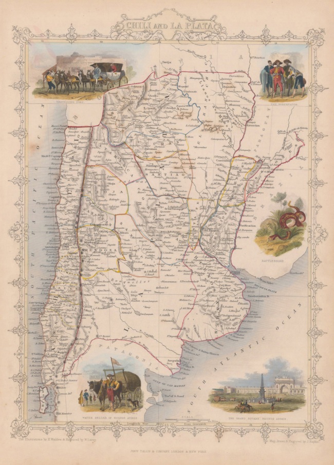 1851 Tallis, J & F. - Chili and La Plata