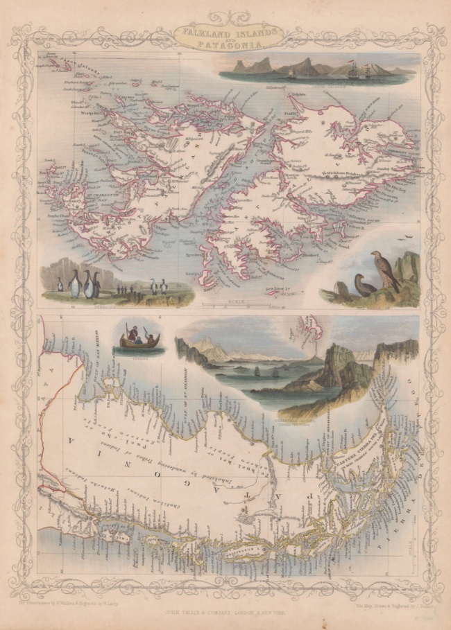 1851 Tallis, J & F. - Falkland Islands and Patagonia