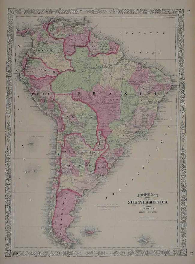 1865 Johnson & Ward - South America