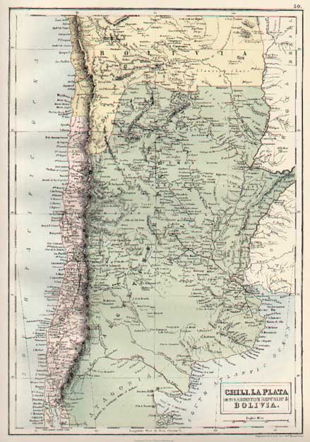 1869 Adam & Black - Chili, La Plata or the Argentine Republic & Bolivia